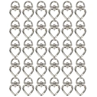 30 pieces zinc alloy heart shape swivel buckles trigger spring keyring buckle clasps hooks open ring key ring durable