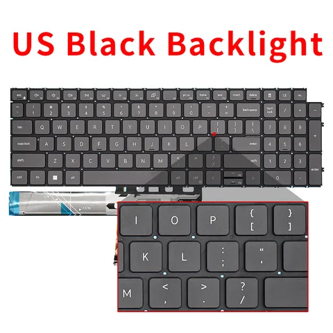 НОВАЯ Клавиатура с подсветкой в Бразилии и Испании для Dell Latitude 3520 3530, Vostro 3510 3515 3520 3525 P112F, 5510 5515 7510 5620 5625