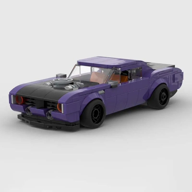 Фото 319 деталей: Скоростной спортивный автомобиль 1970 Plymouth Hemi 'Cuda Custom MOC, модульный конструктор, технология DIY, праздничный подарок, игрушка №2