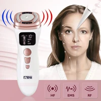mini hifu ultrasound massager for face rf lifting machine with ems microcurrentsv led skin rejuvenation anti aging care tools