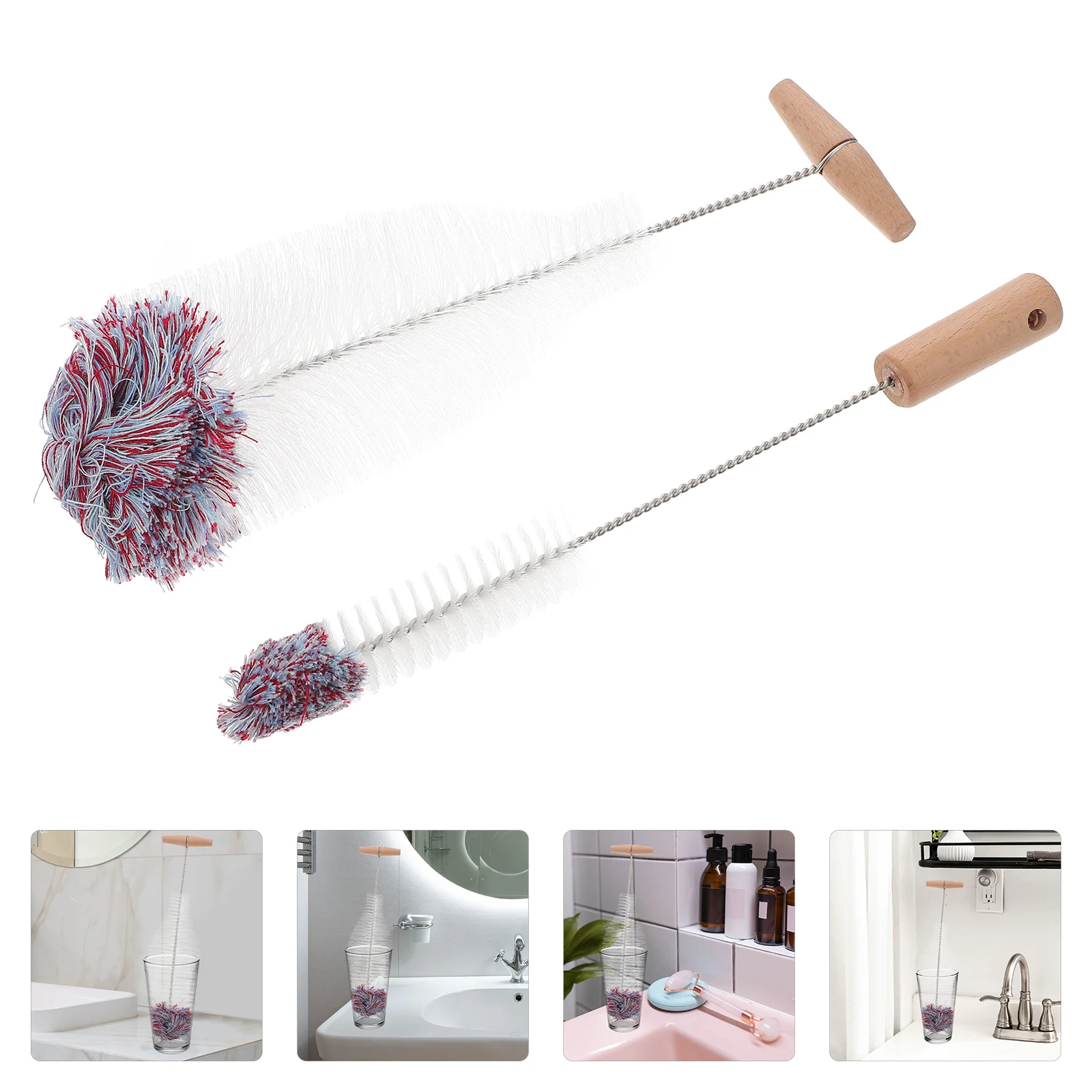 

2pcs Bottle Brushes Glass Cup Brush Mug Cleaning Brush Bottle Cleaning Brushes Bottle Cleaner Bottle Sponge Brush