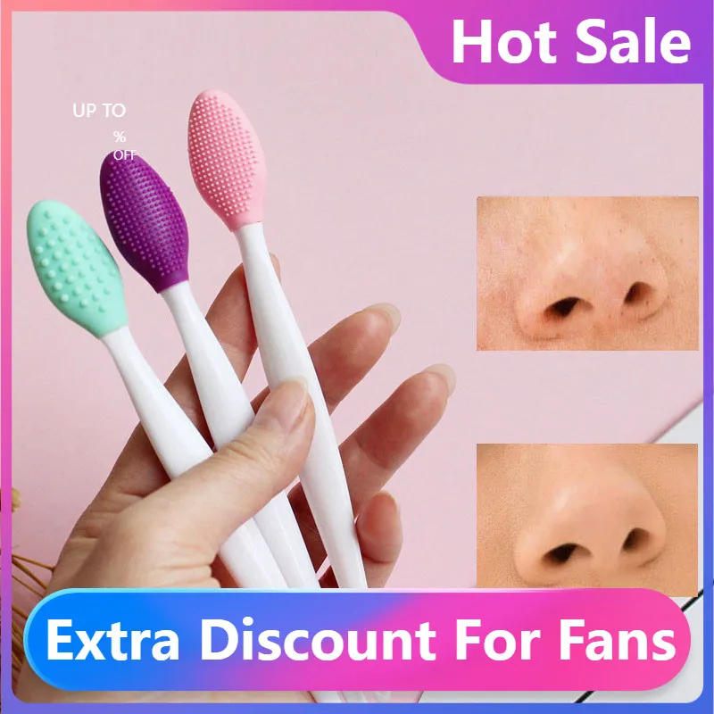 

Hot Sale Soft Deep Cleaning Brush Soft Handheld Nose Exfoliator Blackhead Removal Blackhead cleanser Facial Cleansing Brushes