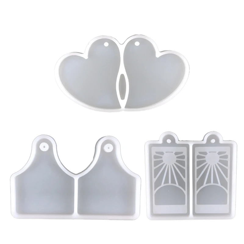 

Sunshine Love Heart Earrings Epoxy Mold DIY Pendant Silicone Mold Keychain Decor