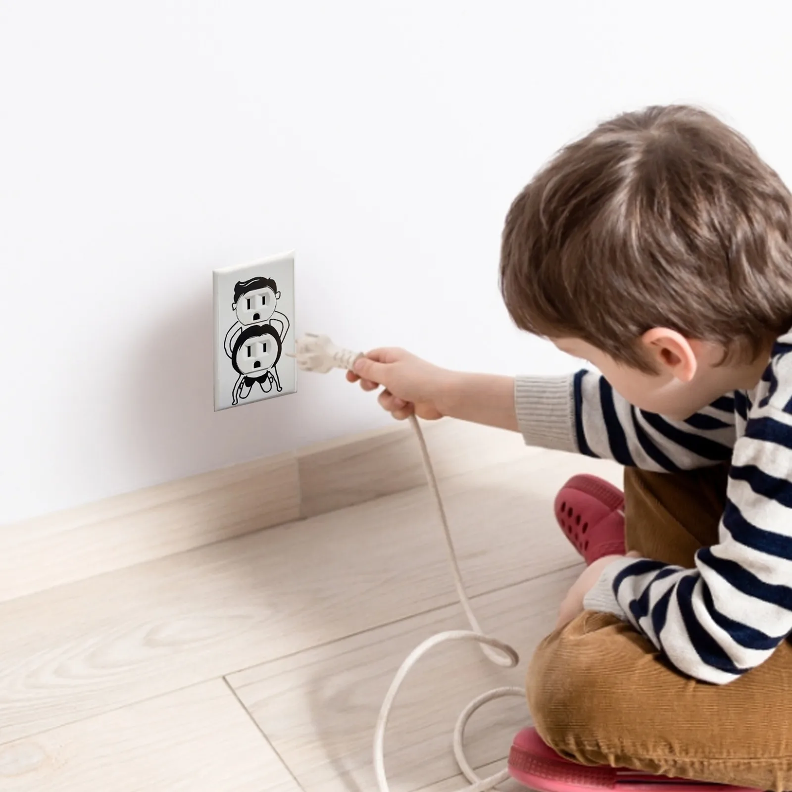 

Fun Socket Decals PVC Fun Prank Switch Stickers Home Decoration Stickers Cute Stickers for Laptops