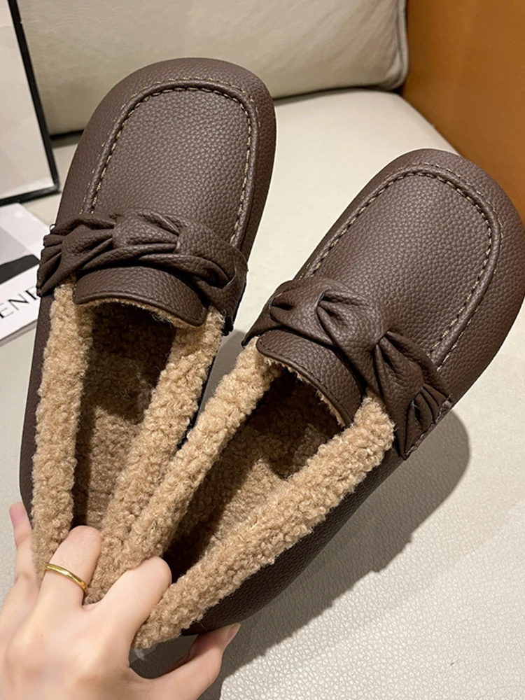 

Туфли женские с круглым носком, мягкие кроссовки, без застежки, на плоской резиновой подошве, Повседневная Классическая обувь, на шнуровке, для зимы