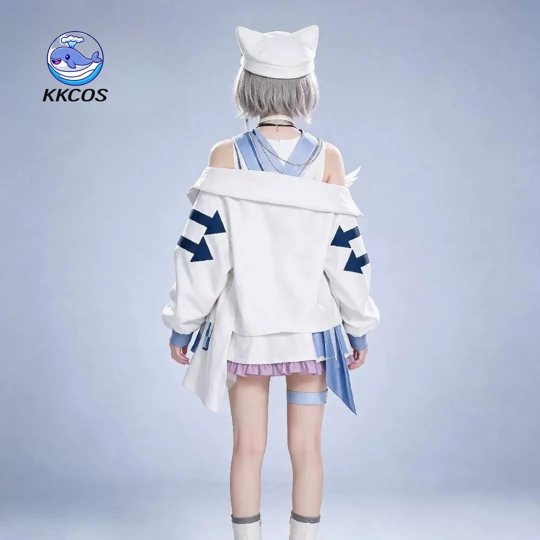 Фото KKCos BanG Dream! МойГо! Костюм для косплея Раны Канаме, полный комплект, новое бело-фиолетовое платье для Хэллоуина и вечеринок. №3