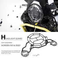 motorcycle headlight grill protector for husqvarna norden 901 norden901 2022 spotlight grille guard head lights cover lampshade