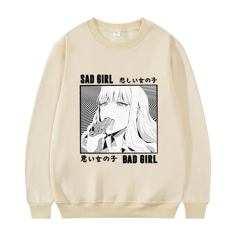 Anime Hentai Waifu Lewd Sexy Senpai Love Ahegao Otaku Vaporwave Sweatshirt Spring 2022 Men Women Fashion Loose Pullover |