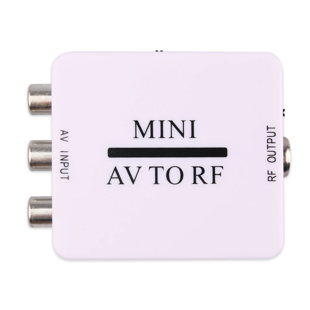 

Mini RCA AV CVSB to RF Video Adapter Converter HD Video Converter Box 67.25/61.25MHz AV To RF Scaler TV Switcher