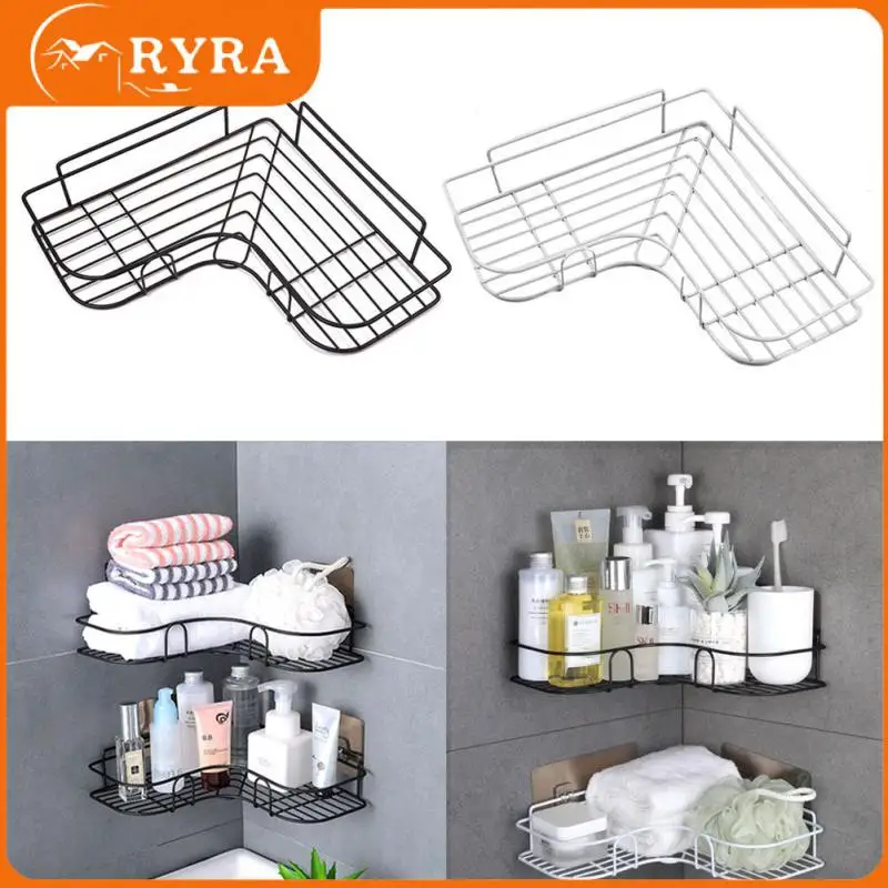 

Треугольная кухонная полка для хранения без деформаций, полка для хранения без отверстий, полки для слива воды в ванной комнате, органайзер для ванной комнаты