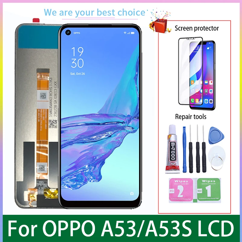 ЖК-дисплей A53S для OPPO A53 Оригинальный сенсорный экран с рамкой дигитайзер в сборе запасные части CPH2127 CPH2131 CPH2139