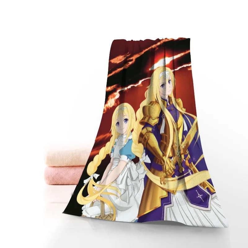 Sword Art Online Fashion настраиваемое полотенце из хлопка с рисунком лица/искусственная