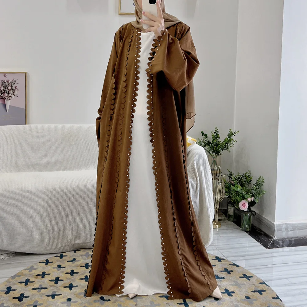 

Ramadan Open Abaya Ramadan Muslim Dress Kaftan Dubai Maxi Dresses for Women Jilbab Long Robe Hijab Abayas Islam Clothing 2023