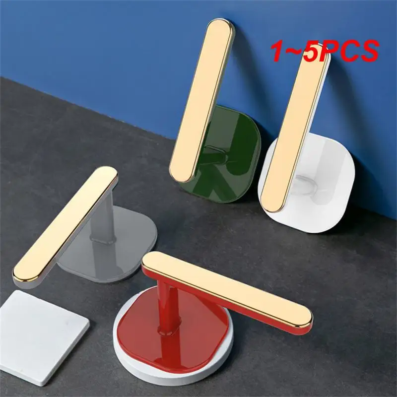 

1~5PCS Coat Hook Abs Wall Mouted Traceless Multifunctional Light Luxury Towel Robe Hanger Door Back Stick Hooks Plastic Hook