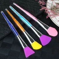 silicone face mask makeup brushes with rhinestones multi function diy brush facial foundation cosmetic beauty make up brush tool