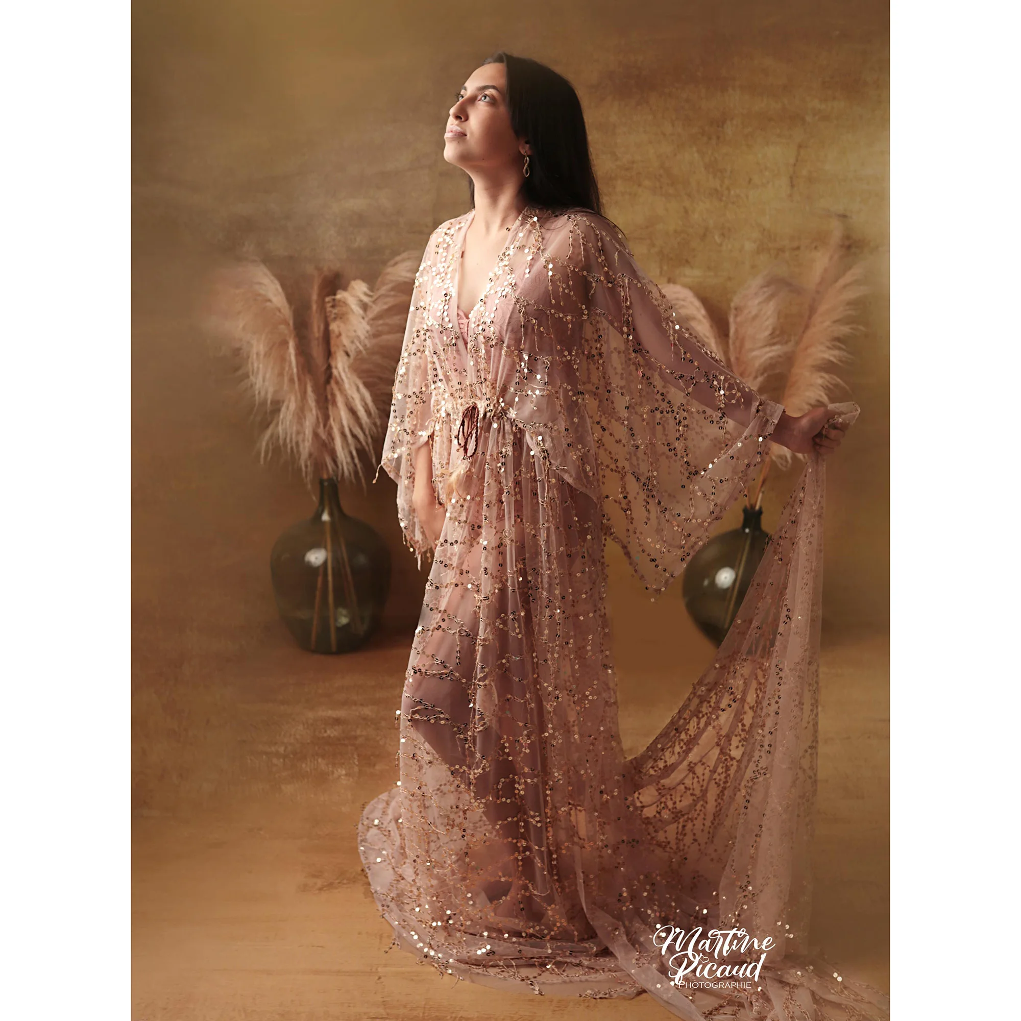 Платье для беременных Don &amp Judy Boho с блестками блестящее платье длиной до пола