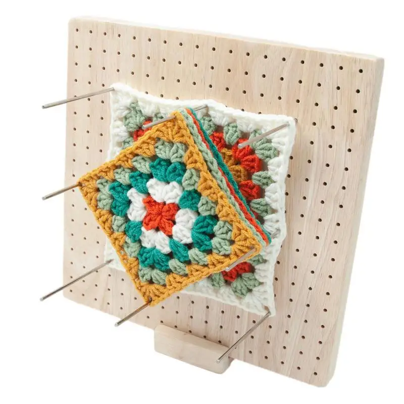 

Wooden Blocking Board Granny Square Crochet Board Crafting With 324 Small Holes For Setting Sewing Knitting Artworks For Friends