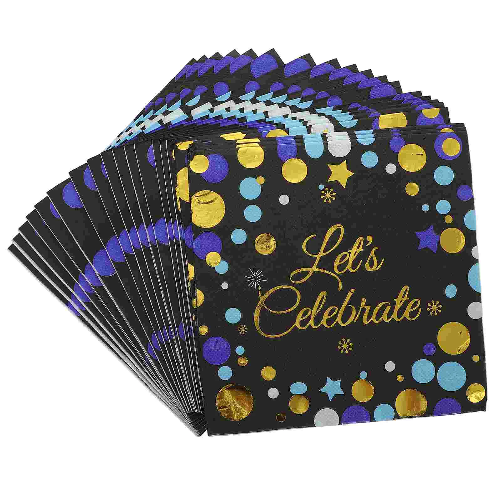 

40 Pcs Printed Graduation Napkins Grad Celebration Napkins Disposable Tissues