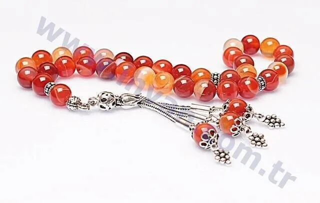 IQRAH Agate Stone Rosary (925 STERLING SILVER)