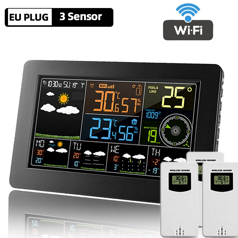 

INTELSTONE Метеостанция с цветным экраном 220В