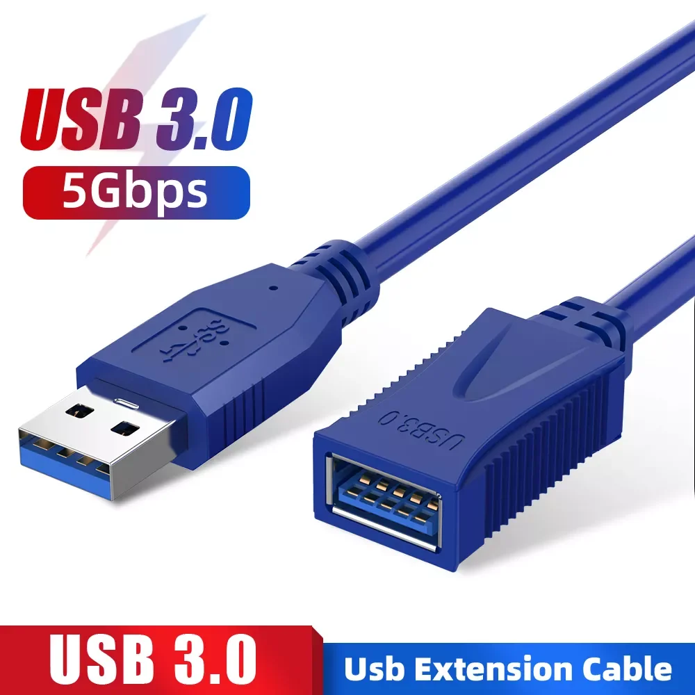 

USB 3.0 Extension Cable 0.3M/1M/1.5M/1.8M High Speed USB3.0 Male to Female Data Sync Transfer Extender Cable For TV Mouse Laptop