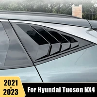 for hyundai tucson nx4 2021 2022 2023 car rear window triangle shutter trim auto louver protective cover sticker accessories