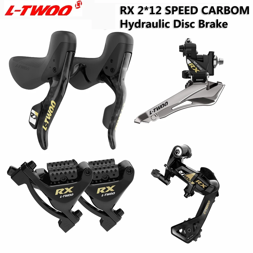 

LTWOO RX 2X12 Speed Hydraulic Brake Roadbike Groupset 12S Carbon Fibre Hydraulic Shifter Caliper Rear Derailleur Front