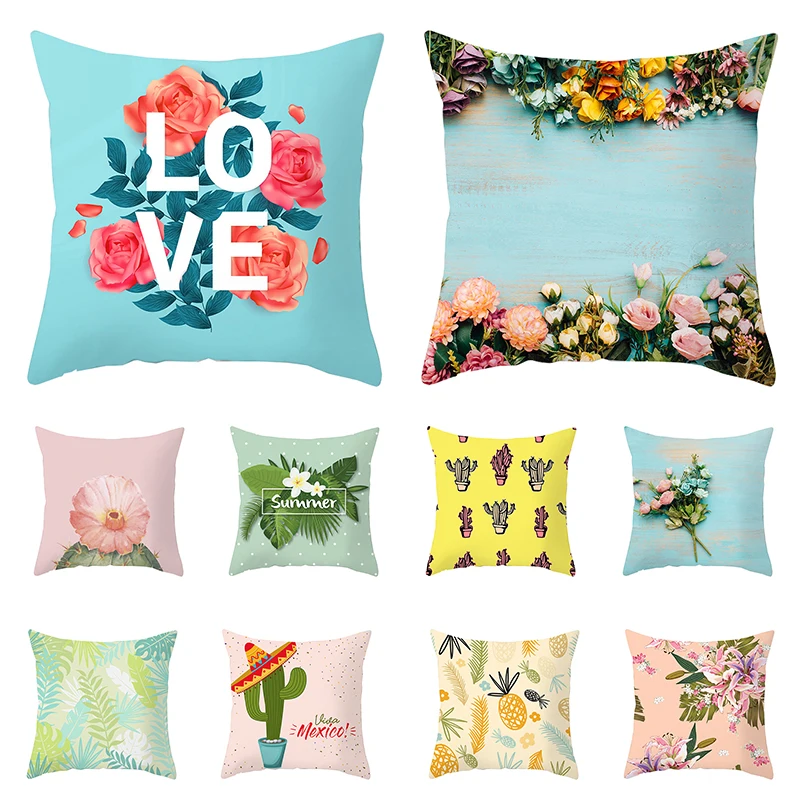 

1Pcs friut Pattern Summer Decorative Cushions Pillowcase Polyester Cushion Cover Throw Pillow Sofa Decoration Pillowcover