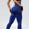 Women Yoga Fitness Sport High Waist Butt Lift Curves Workout Tights Elastic Gym Training Pants Seamless Legging CK1718 4