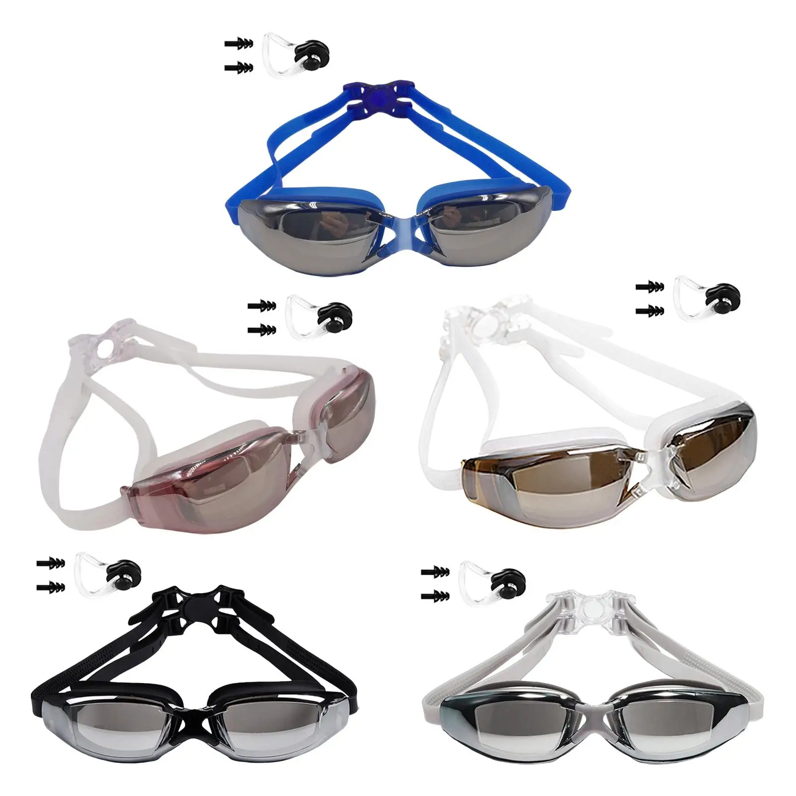 

Swimming Goggles Anti Fog with Case Adjustable Women Protection Comfortable