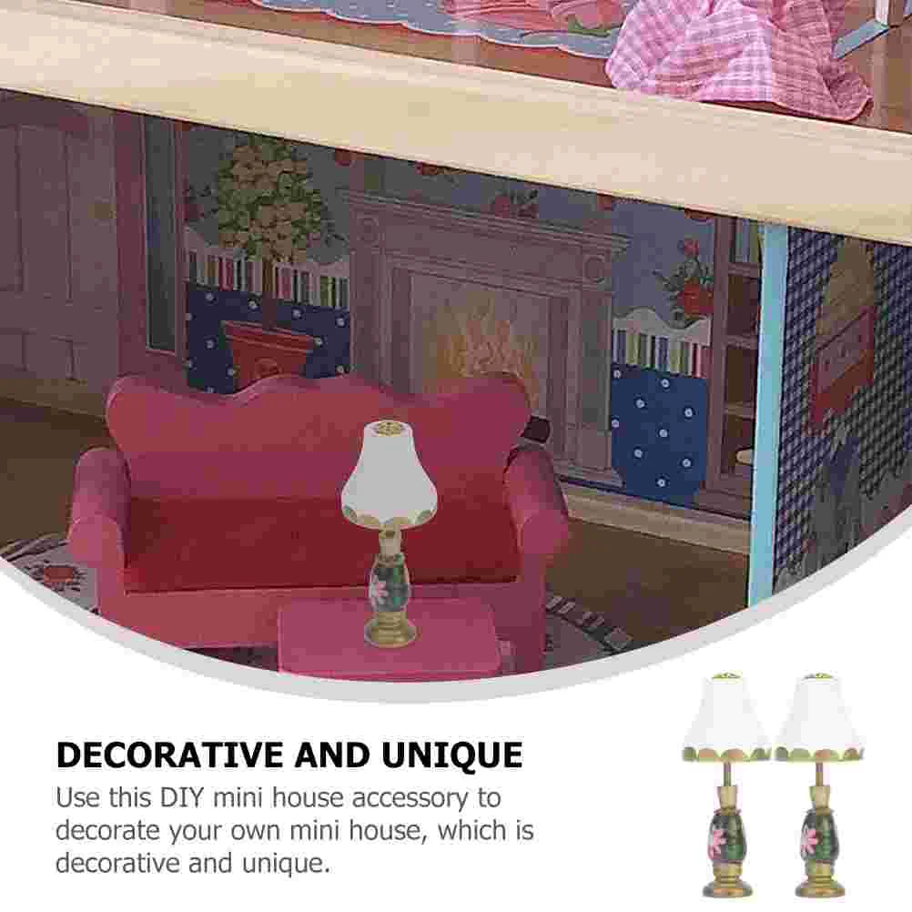 Кукольный домик лампа декоративный стол мини-прикроватный светильник