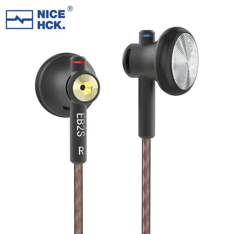 NICEHCK EB2S Плоские наушники 15,4 мм LCP Динамический музыкальный вокальный HD-микрофон с разъемом 3,5 мм4,4 мм (art.: 3920d263dc899) - 3920d263dc899