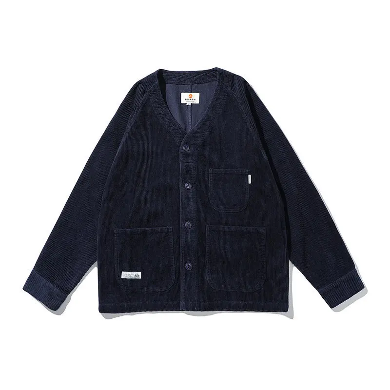 Куртка мужская Вельветовая в японском ретро-стиле свободного покроя | Мужская