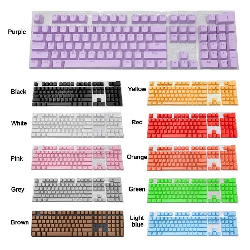 

Keyboard Keycaps Universal Mechanical Keyboard Keycaps 104pcs Ergonomic Keyboards Replacement Backlit Keyboards Keycaps