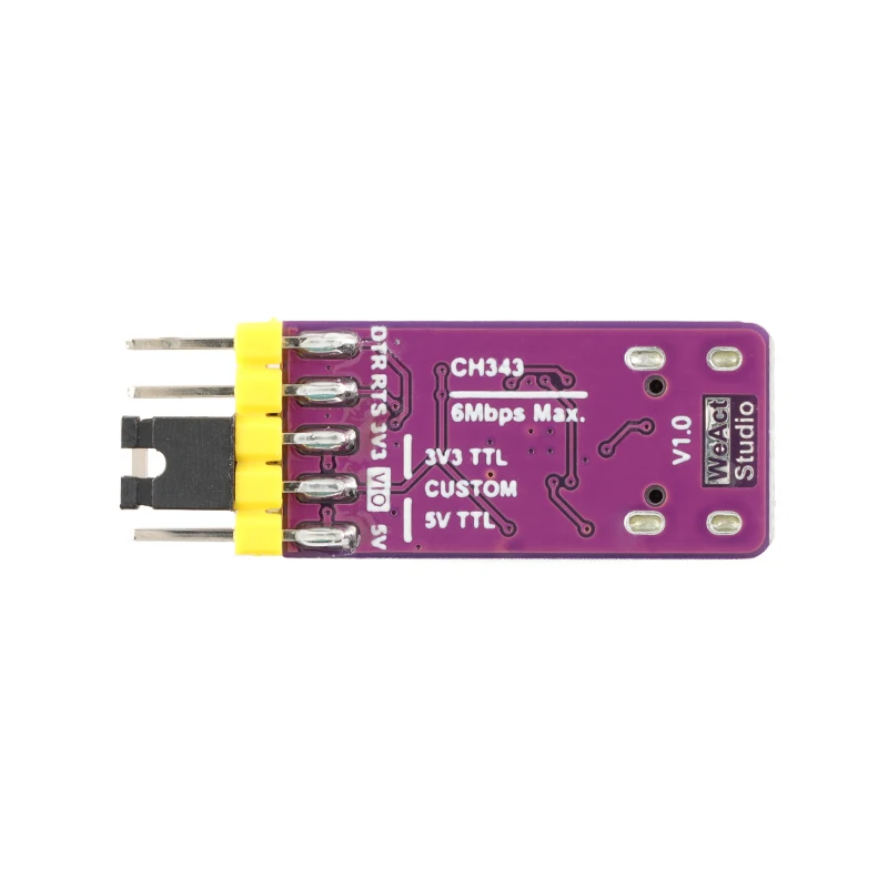 5 шт.1 шт. USB-модуль последовательного интерфейса 6 Мбитс 5В3.3В TTL CH343P для отладки, программирования и загрузки данных Type-C (art.: 3920d88c4617f) - 3920d88c4617f