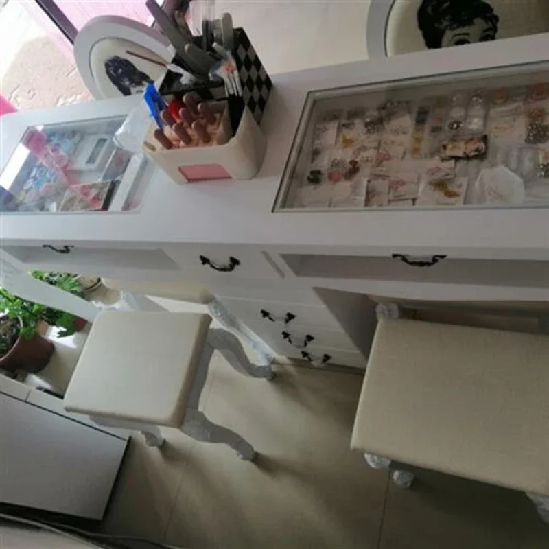 Стол для ногтей с ящиками Kinetics Art Table Ногти Мрамор Розовый Рабочая станция