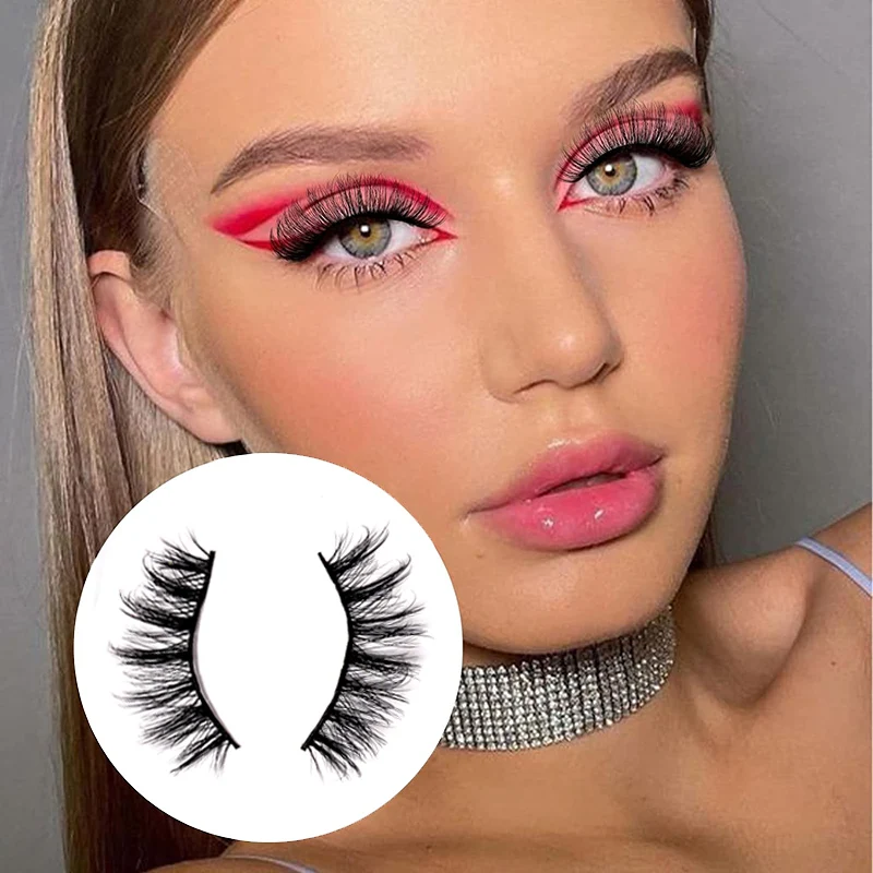 Самоклеящиеся Накладные Ресницы Естественного Вида Женские Многоразовые