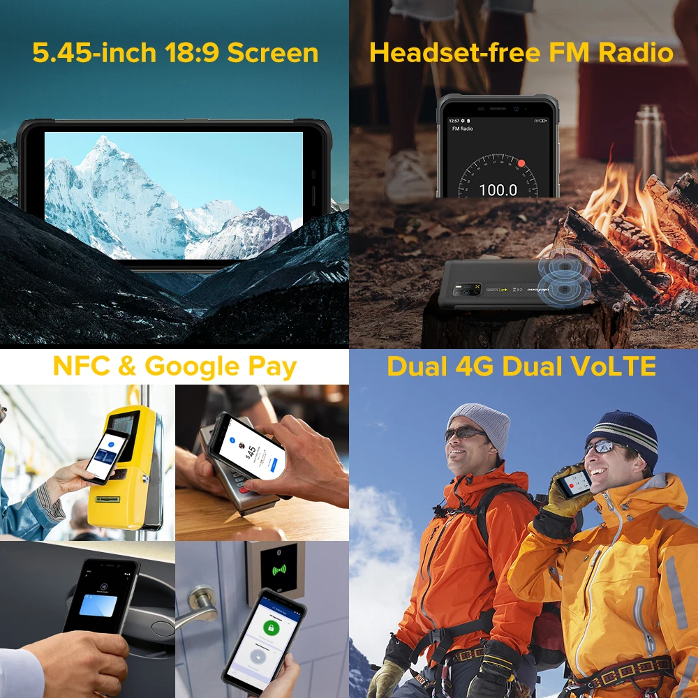 Ulefone Armor X10 Android 11 Mobile Phone IP68 Rugged Phone 4GB 32GB Helio A22 Cellphones 5.45