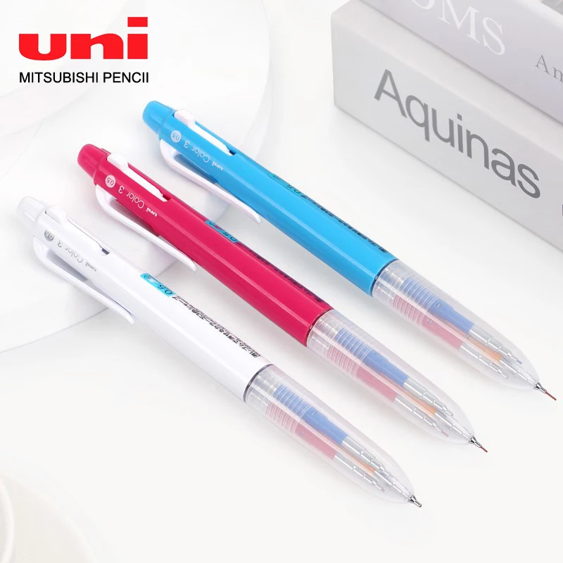Me3-502c 3 In 1 Pen Multifunctional Color Automatic Pencil Japanese School Supplies 0.5mm