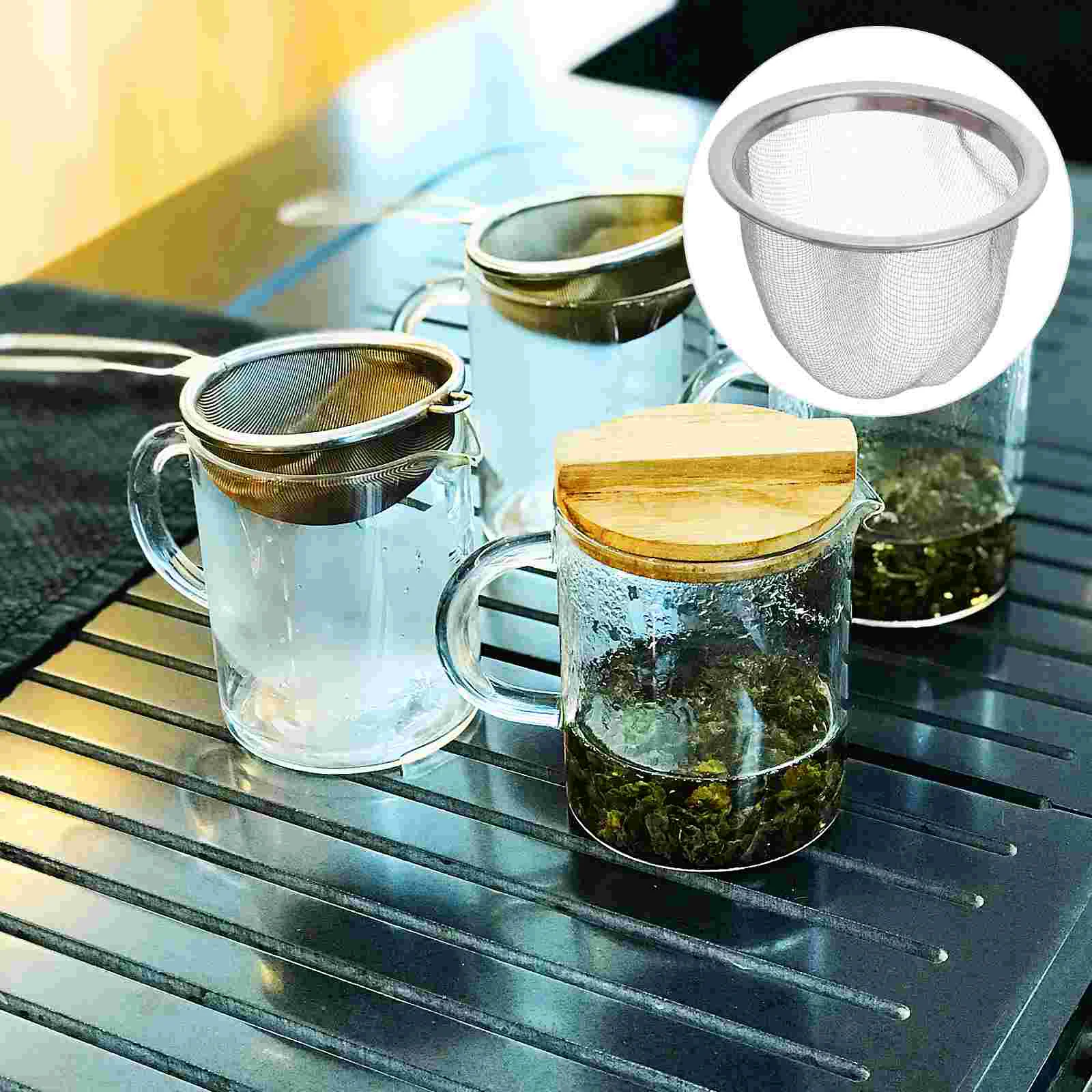 

Fine Mesh Tea Infuser Strainer: 8pcs Stainless Steel Coffee Filter Tea Baskets Mesh Strainer With Handle for Loose Leaf Tea