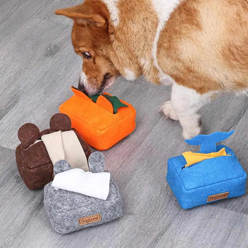 

Dog Sniffing Toys Dog Sniffing Toys Hide And Seek Tissue Box Snuffle Dog Toy Durable Sniff Tibetan Food Toys Dog Feeder Pet Toys
