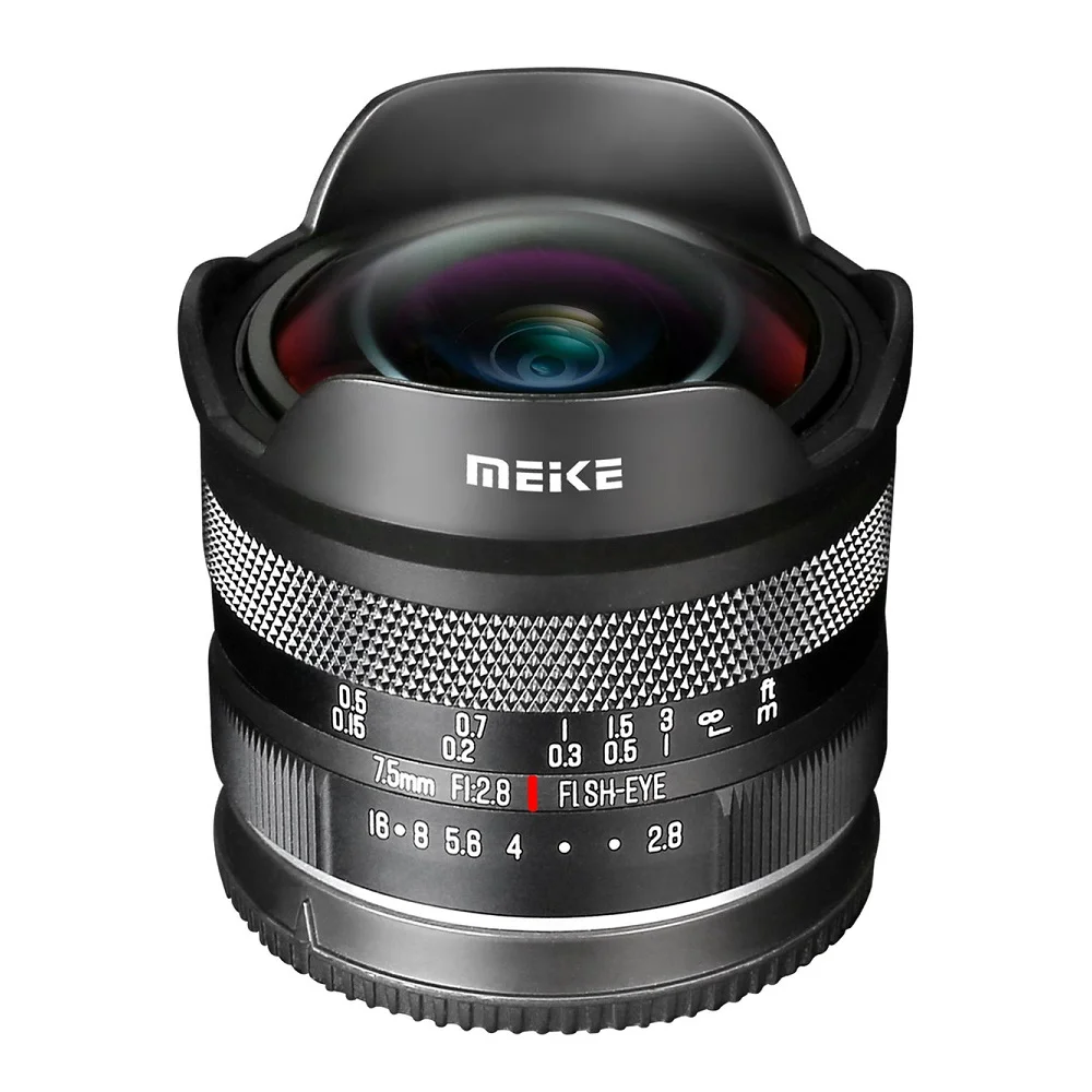 

Meike 7.5mm F2.8 Wide Angle Manual Fisheye Lens For Sony E Mount For Canon EF-M For Fujifilm X Mount For M4/3 Mount For Nikon Z