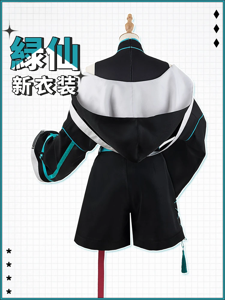 Костюм для косплея Vtuber Ryushen костюм аниме нейьянжи женское платье наряды черное