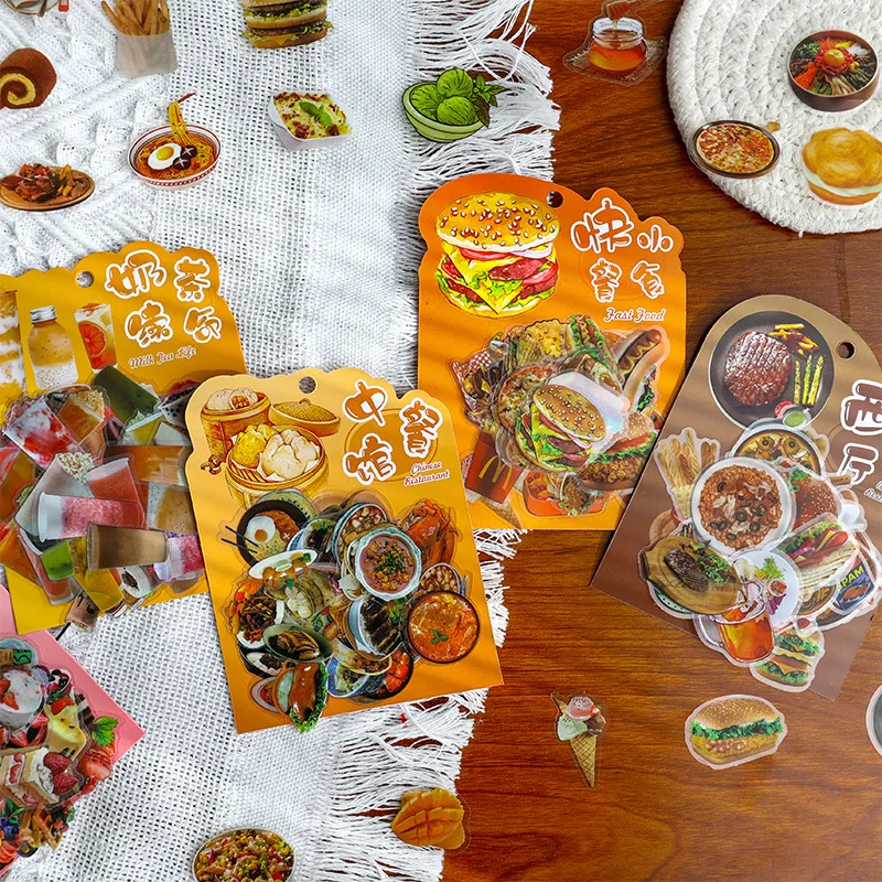 

8packs/LOT Food Festival series retro creative decoration DIY PVC stickers