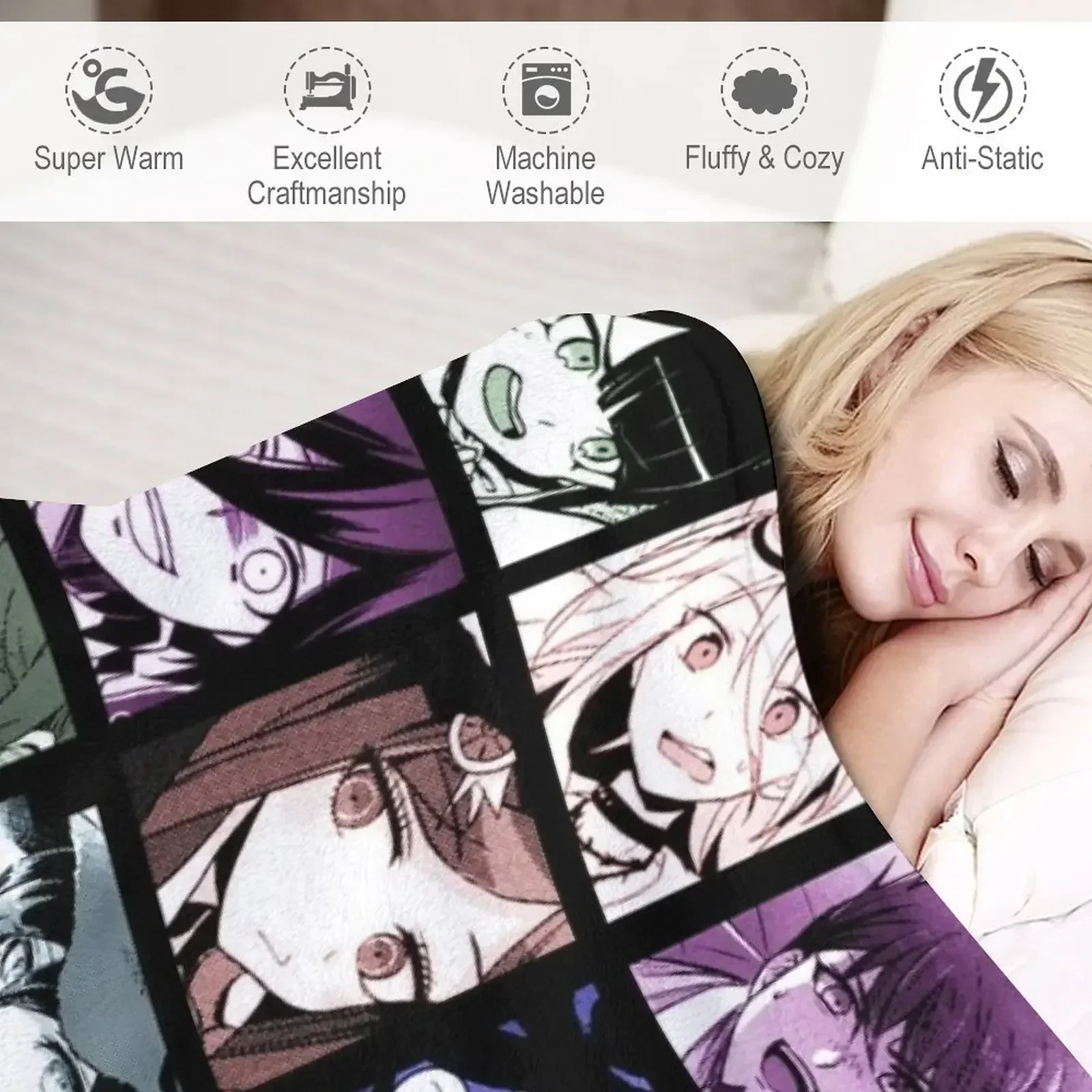 Коллекция DRV3 Manga (цветное) Одеяло Роскошные дизайнерские одеяла