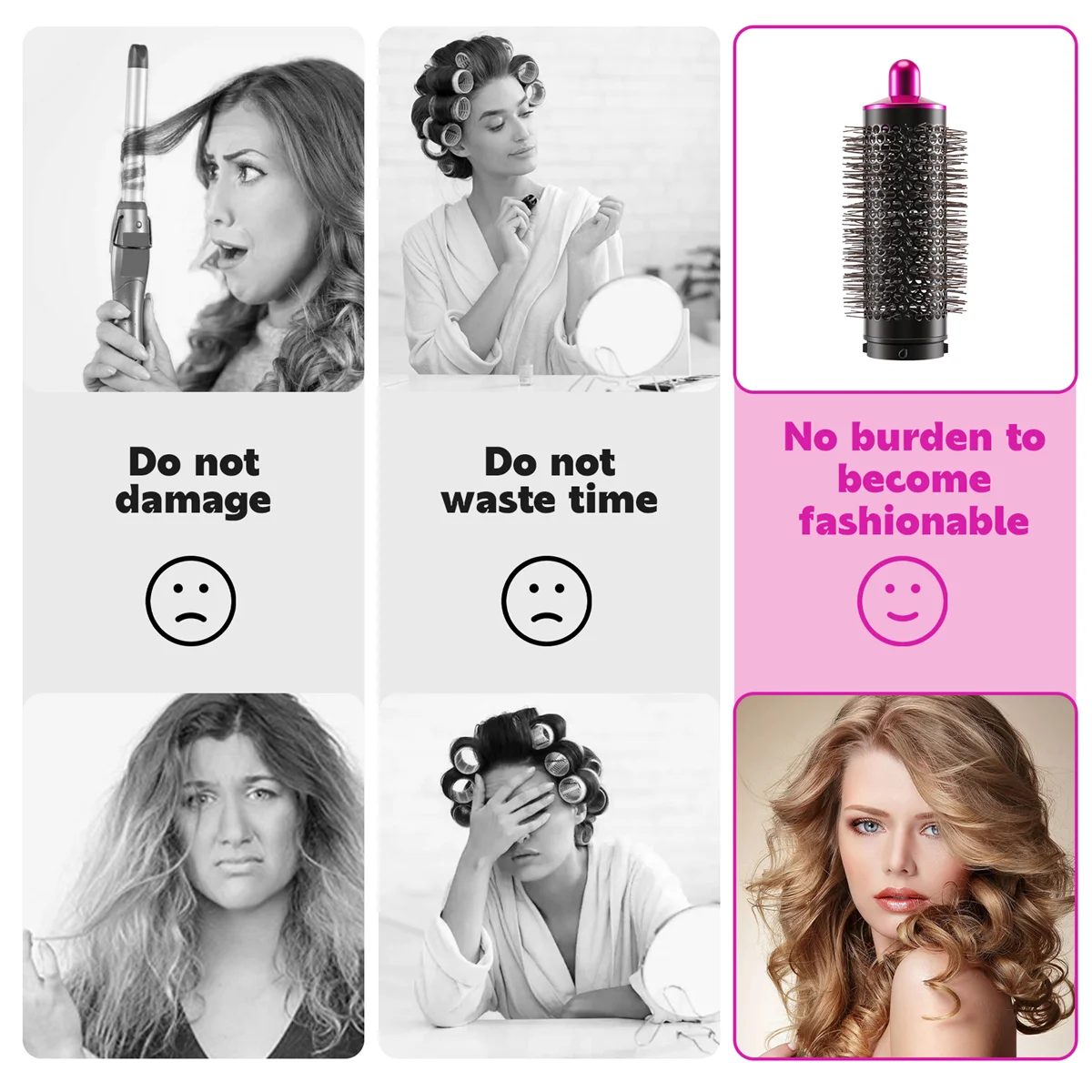 Подходит для щипцов завивки Dyson/Airwrap аксессуары-цилиндрическая расческа