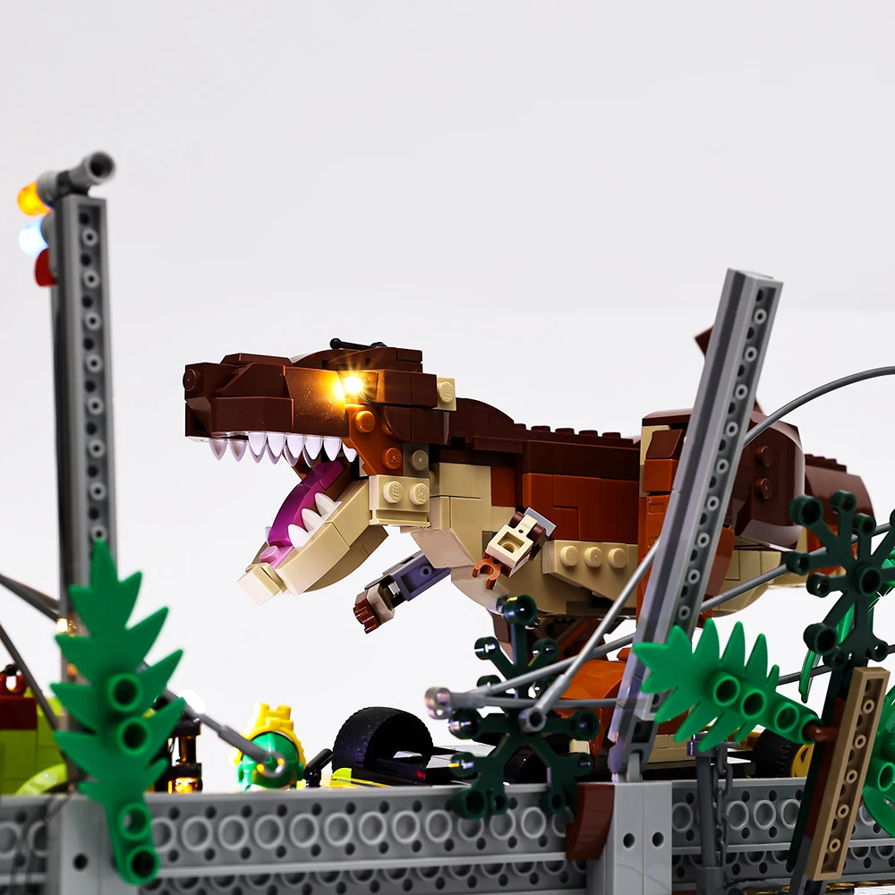Фото Набор светодиодов для конструктора 76956 T. rex, конструктор высокой горловины, Детские кирпичи, игрушки, набор ламп, освещение только без модели №4