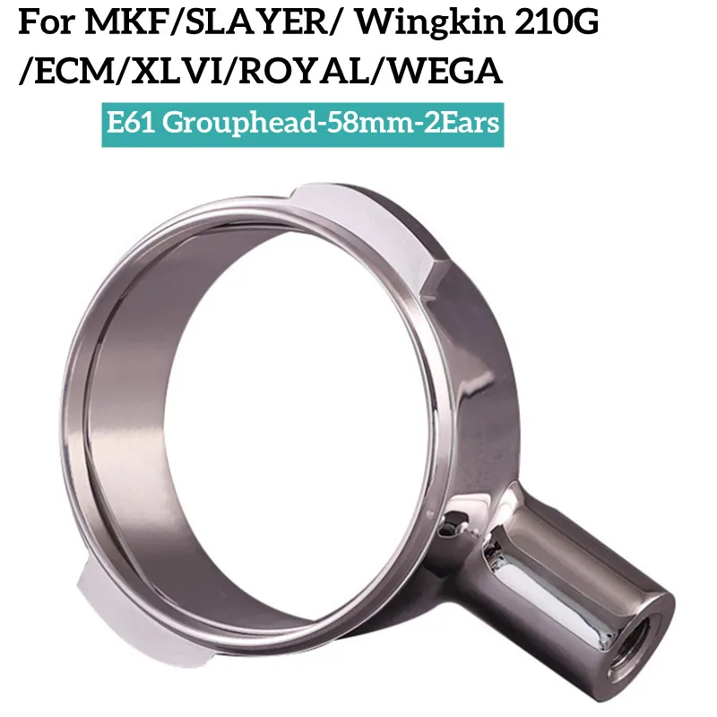 

E61 Grouphead 58mm Group Head For MKF/SLAYER/ Wingkin 210G/ECM/XLVI/ROYAL/WEGA Coffee Maker 58mm Bottomless Portafilter Head