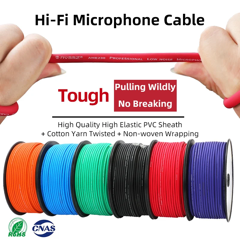 Микрофонный аудиокабель HIFI с балансировкой XLR двухжильный экранированный электронный орган гитарный микшер шумоподавление сигнала.