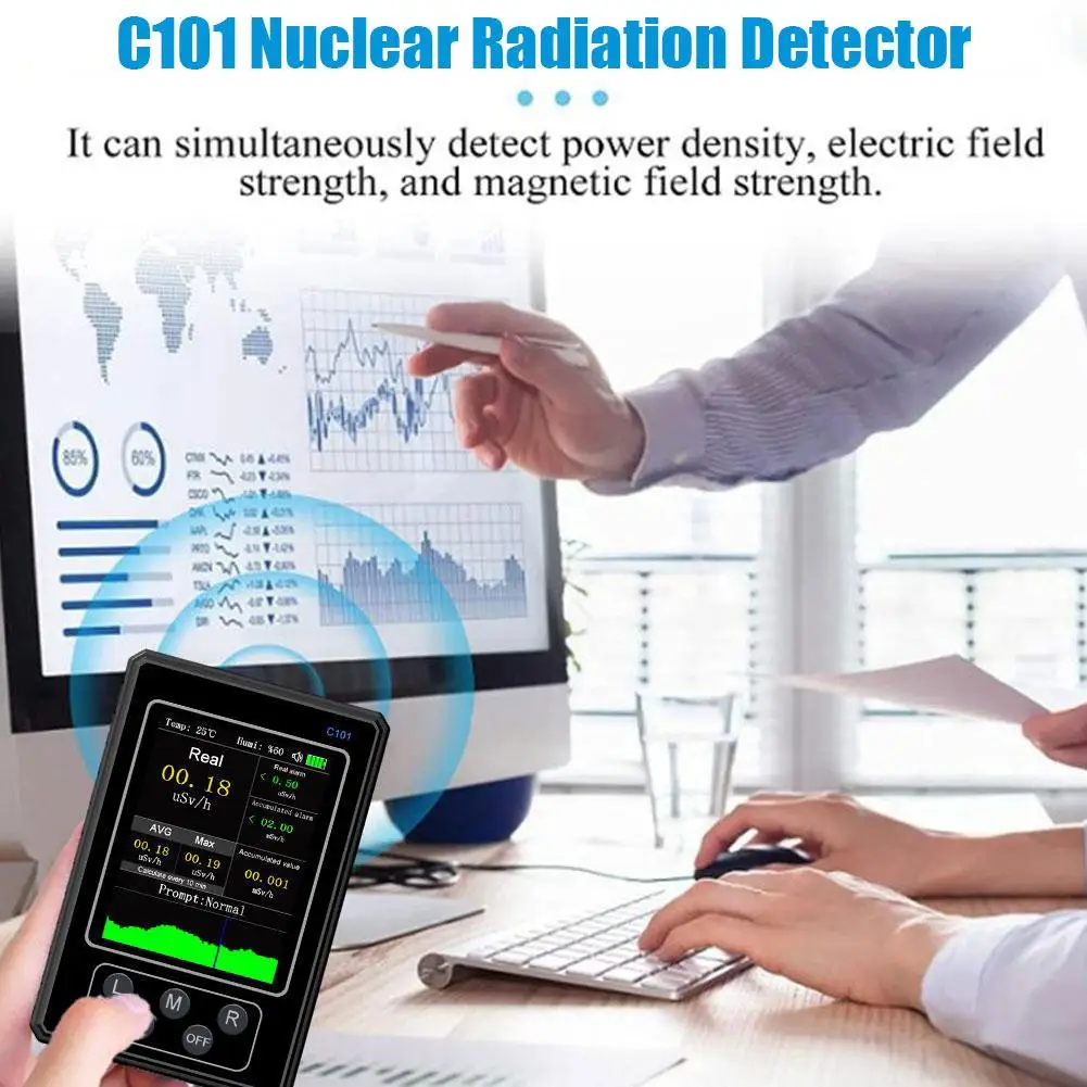

High Sensitivity C101 GeigerCounter Nuclear Radiation For Precise Detection Of Beta Gamma And X Ray Radiation L8K6